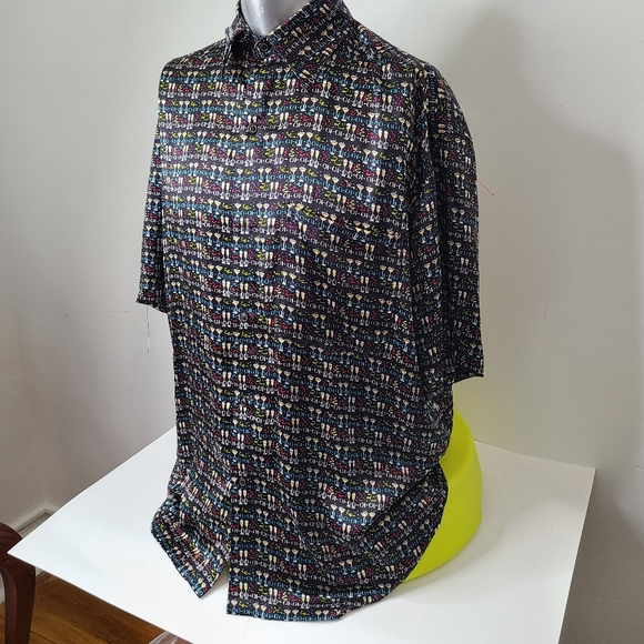 VTG Y2K Nicole Miller Mens Hawaiian Shirt Silk - Picture 8 of 14